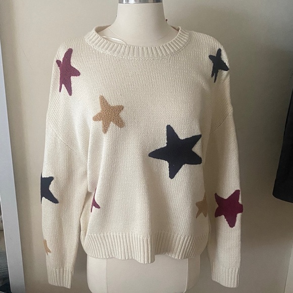 Altar'd State Sweaters - Altar'd State Cream Star Sweater